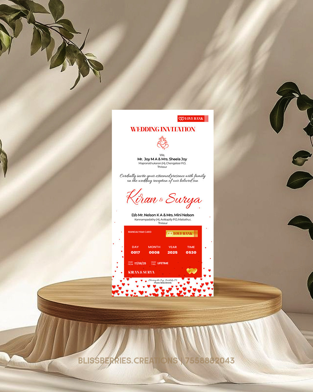 ATM Style Wedding Invitation Card – Love Bank Wedding Cards