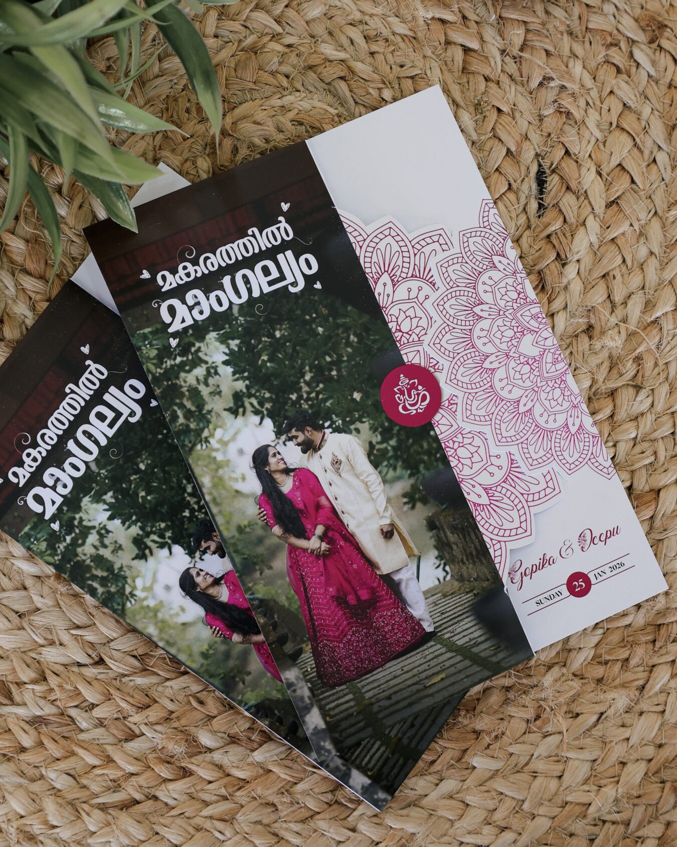 Customized Rangoli Wedding Invitation Card with Photo