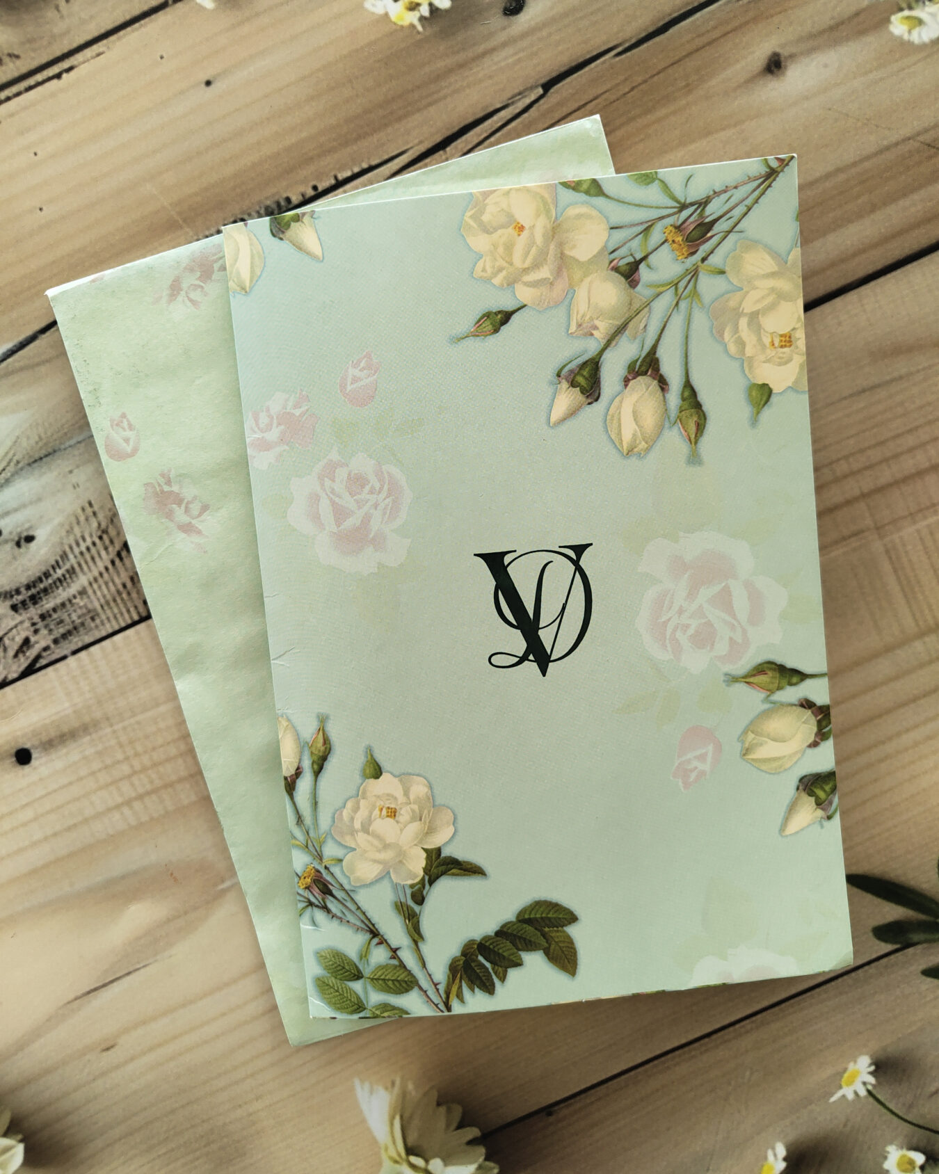 Pastel Green Wedding Card with Envelope