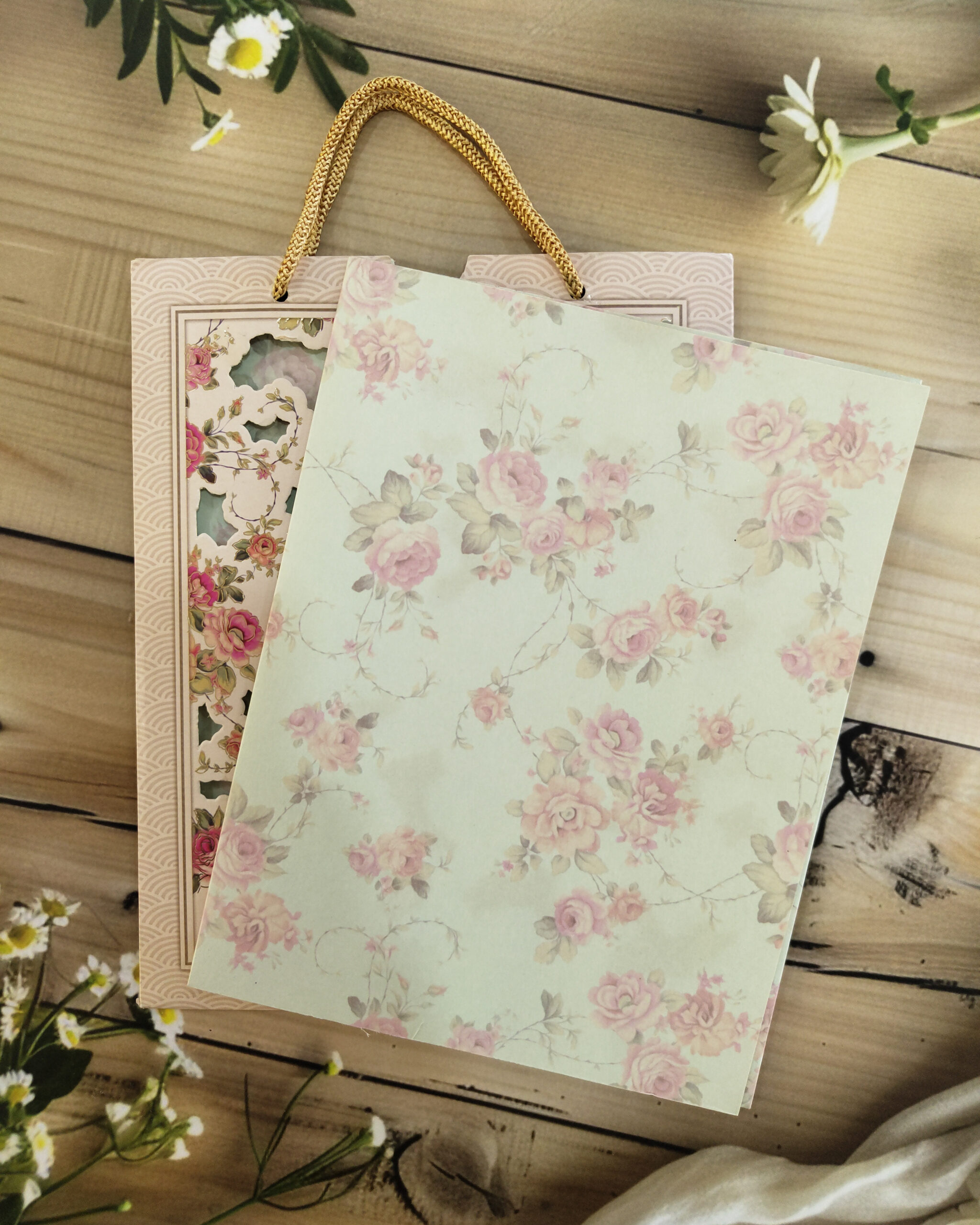 Shopper Style Rose Floral Wedding Card - Image 5