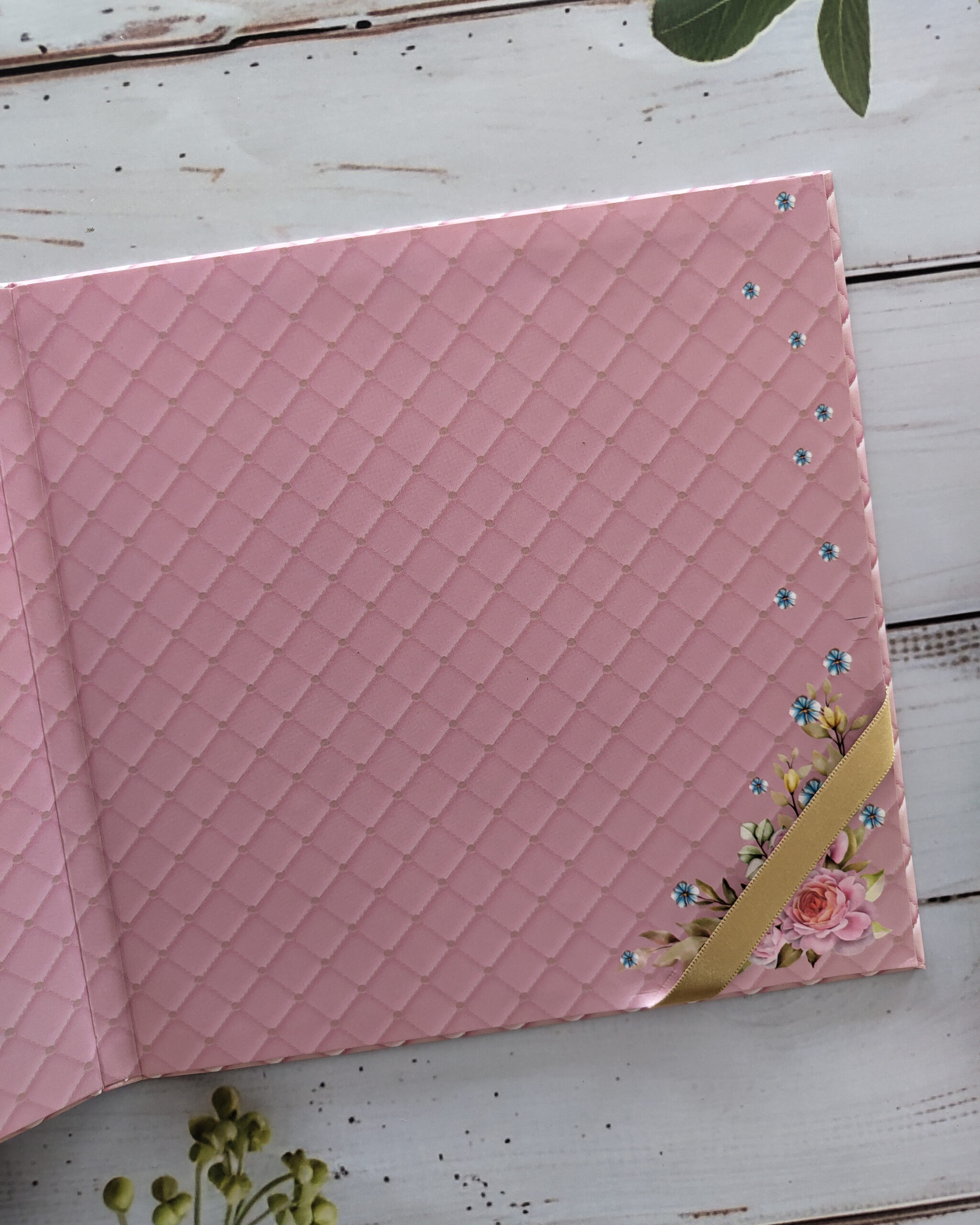 Luxury Blush Pink Embossed Wedding Invitation Card with Matching Envelope - Image 4